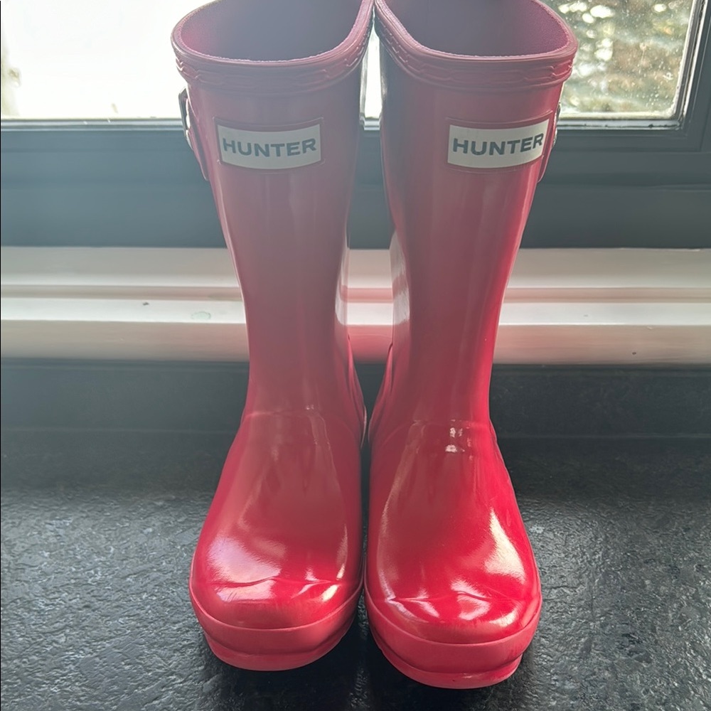 Hunter Glossy Red Boots